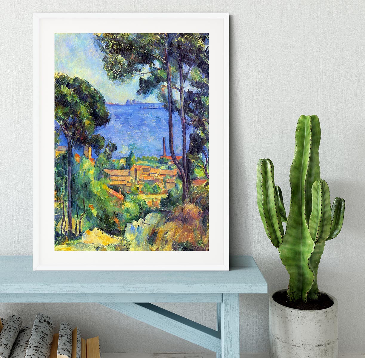 Land scape by Cezanne Framed Print - Canvas Art Rocks - 5