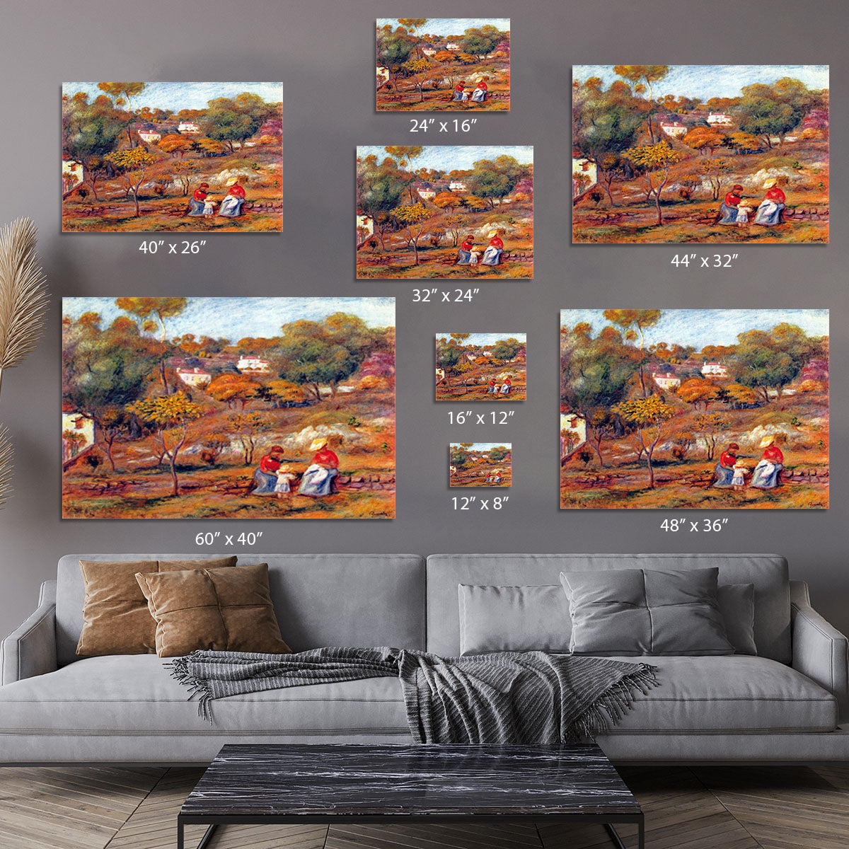 Landscape at Cagnes by Renoir Canvas Print or Poster - Canvas Art Rocks - 7