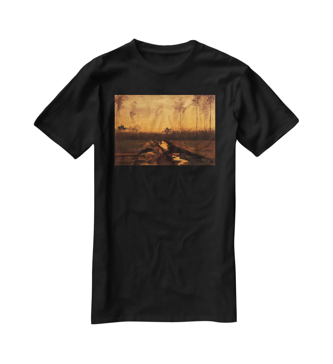 Landscape at Dusk by Van Gogh T-Shirt - Canvas Art Rocks - 1