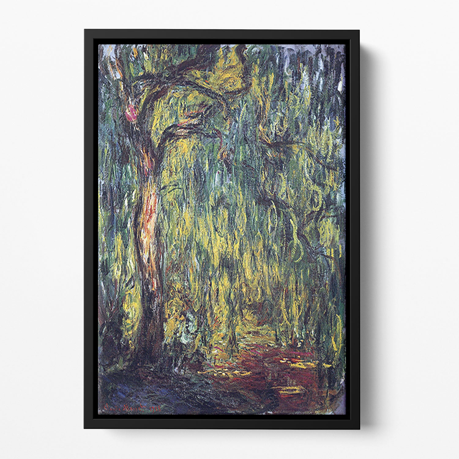 Landscape by Monet Floating Framed Canvas
