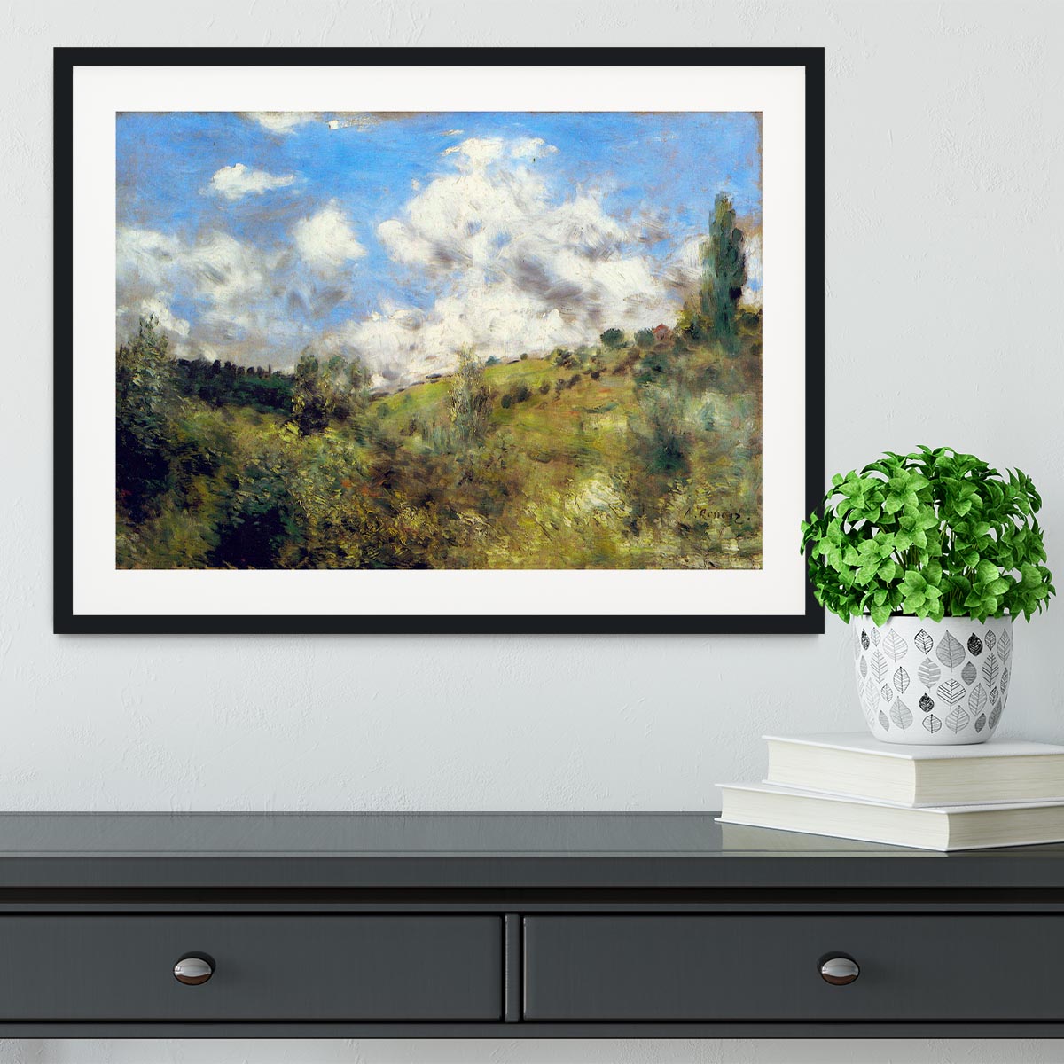 Landscape by Renoir Framed Print - Canvas Art Rocks - 1