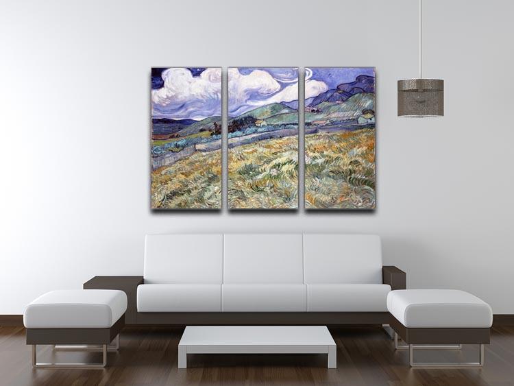 Landscape from Saint-Remy 3 Split Panel Canvas Print - Canvas Art Rocks - 4