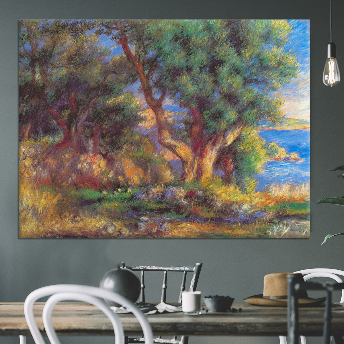Landscape in Menton by Renoir Canvas Print or Poster - Canvas Art Rocks - 3