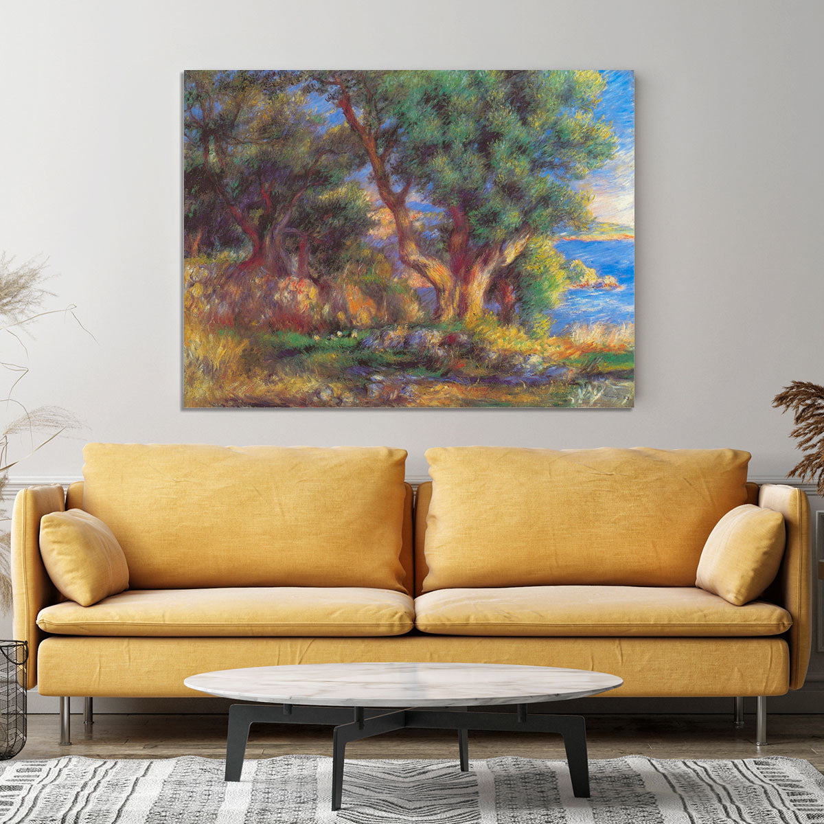 Landscape in Menton by Renoir Canvas Print or Poster - Canvas Art Rocks - 4