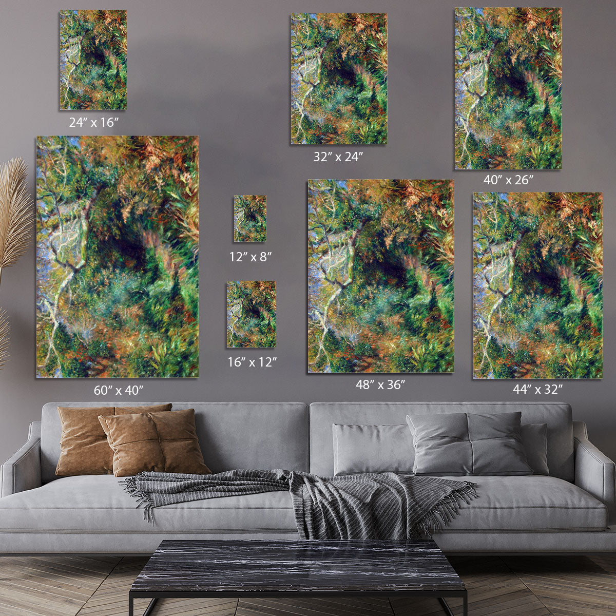 Landscape in southern France by Renoir Canvas Print or Poster - Canvas Art Rocks - 7