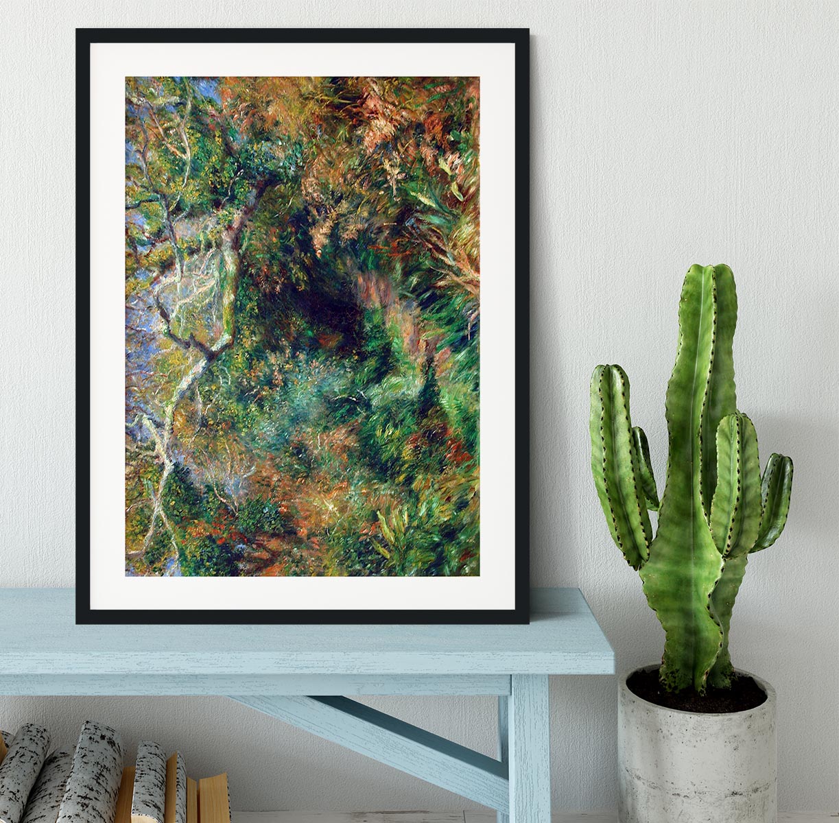 Landscape in southern France by Renoir Framed Print - Canvas Art Rocks - 1