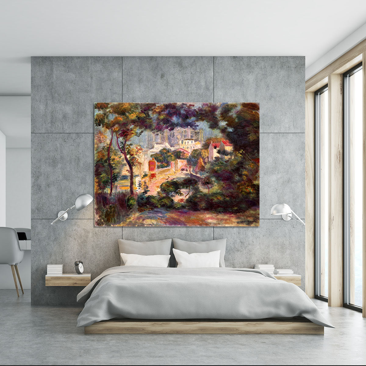 Landscape with the view of Sacre Coeur by Renoir Canvas Print or Poster - Canvas Art Rocks - 5