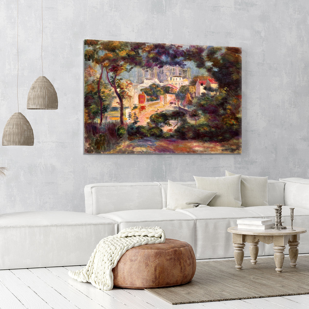 Landscape with the view of Sacre Coeur by Renoir Canvas Print or Poster - Canvas Art Rocks - 6