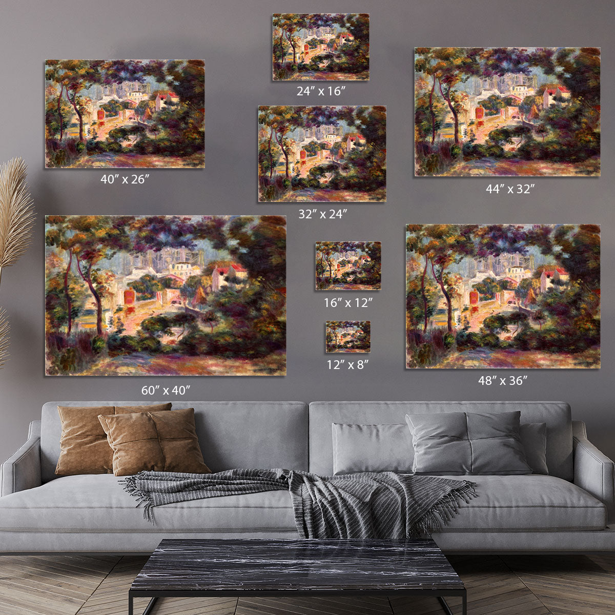 Landscape with the view of Sacre Coeur by Renoir Canvas Print or Poster - Canvas Art Rocks - 7