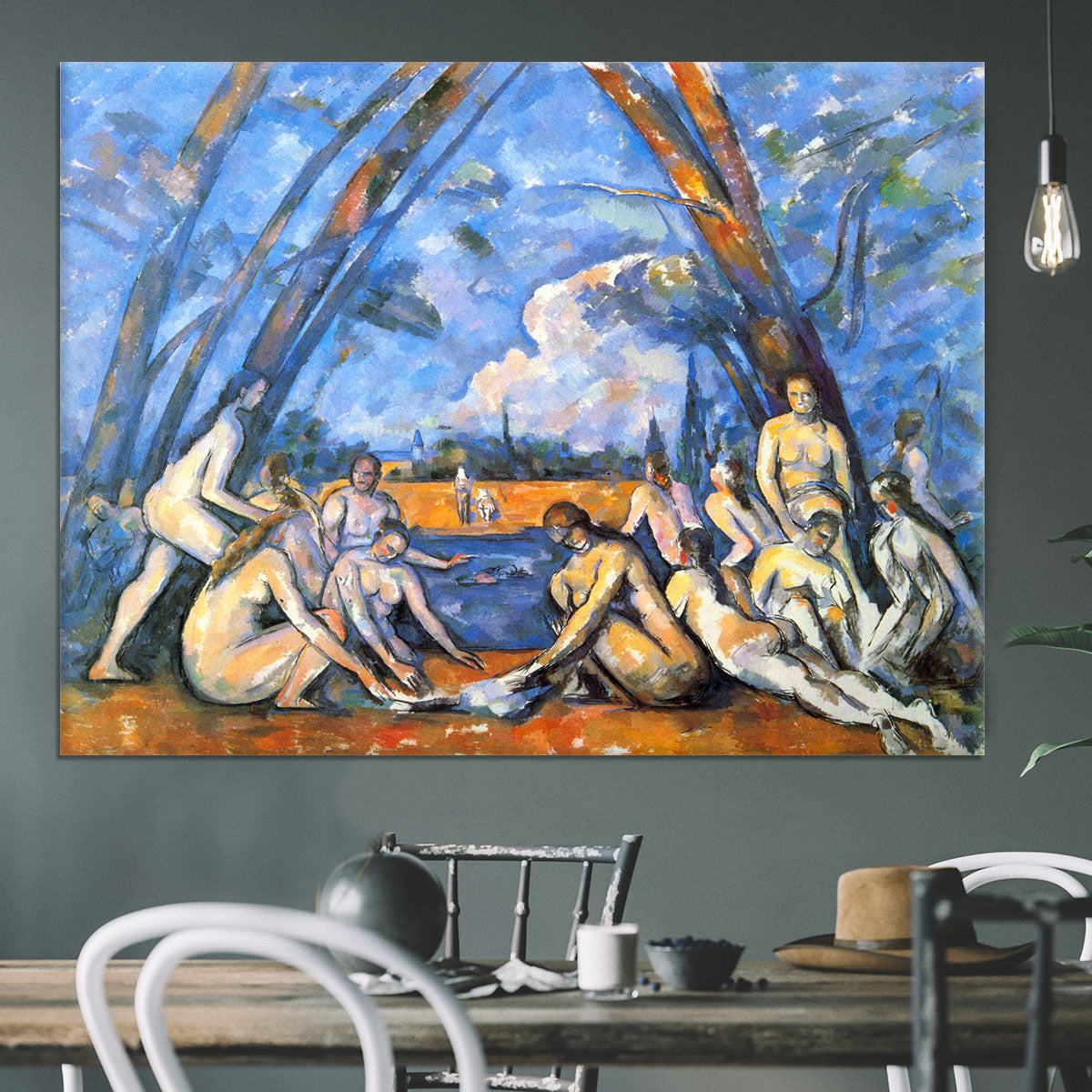 Large Bathers 2 by Cezanne Canvas Print or Poster - Canvas Art Rocks - 3