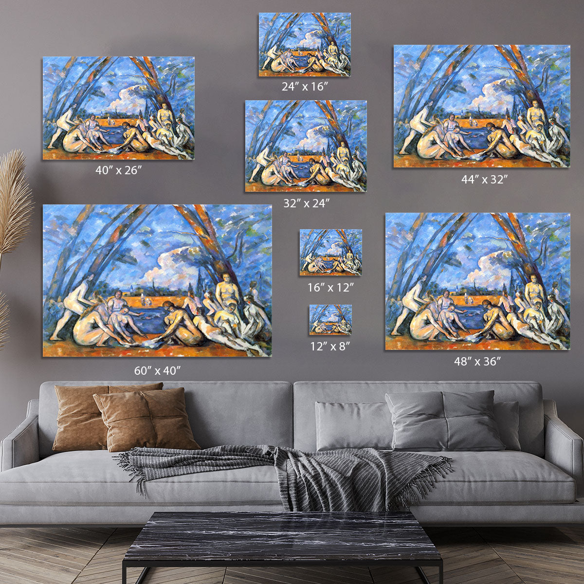 Large Bathers 2 by Cezanne Canvas Print or Poster - Canvas Art Rocks - 7