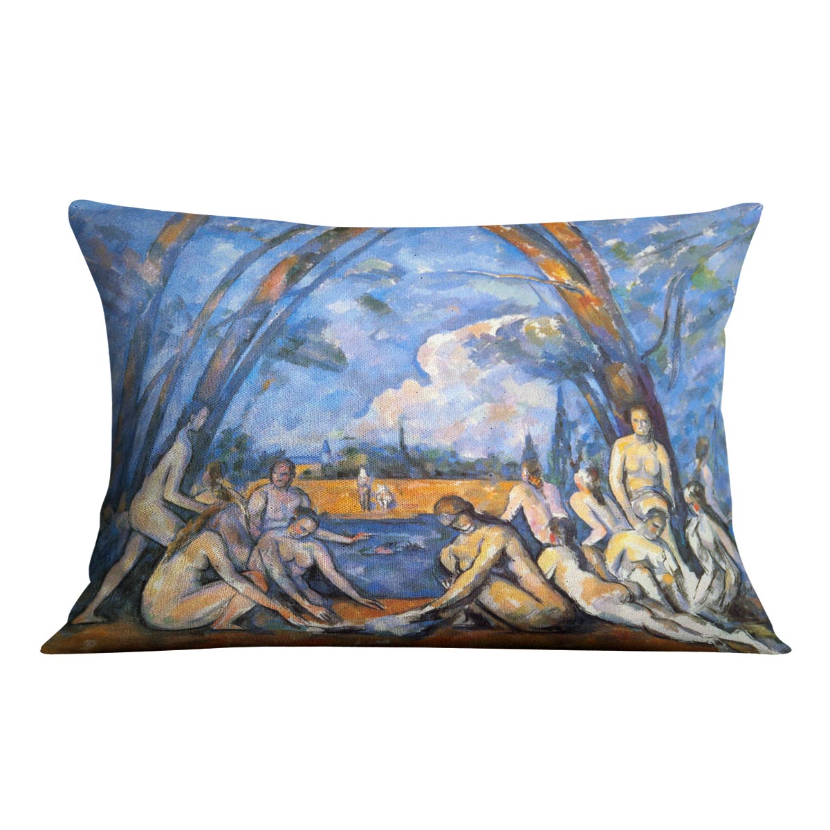 Large Bathers 2 by Cezanne Cushion