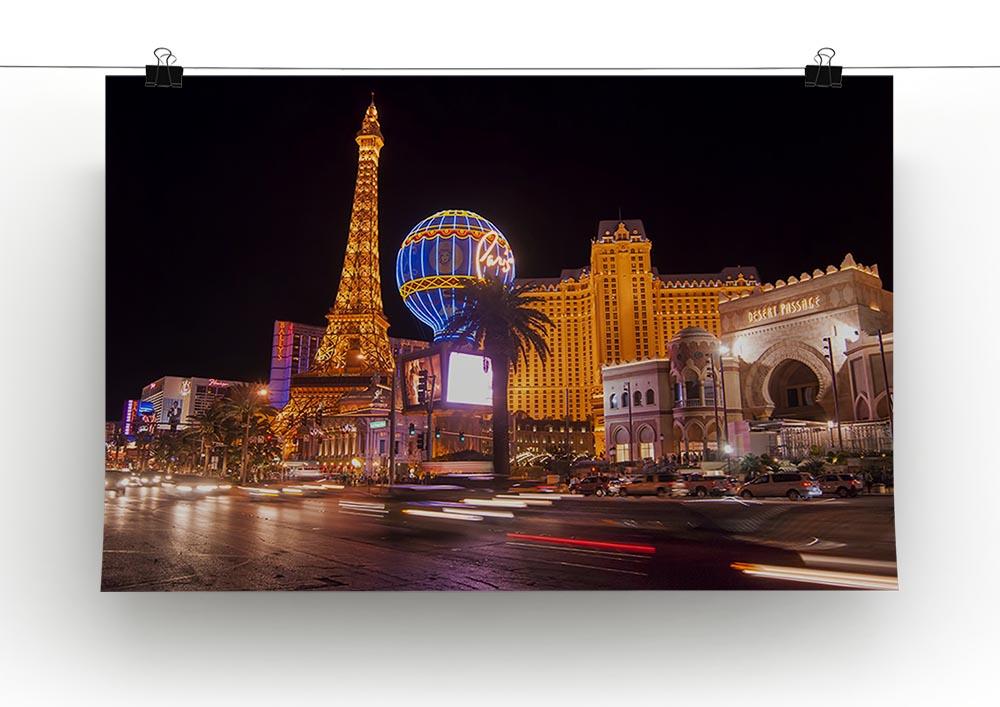 Las Vegas Blvd at Flamingo Canvas Print or Poster - Canvas Art Rocks - 2