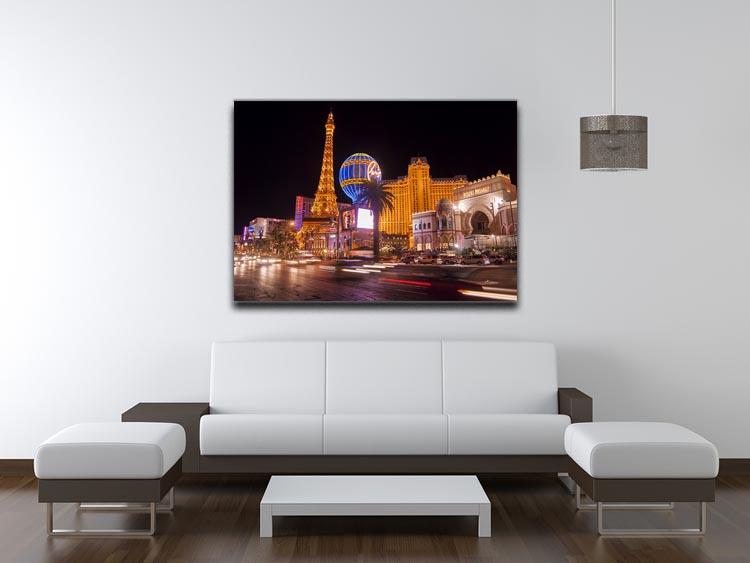 Las Vegas Blvd at Flamingo Canvas Print or Poster - Canvas Art Rocks - 4