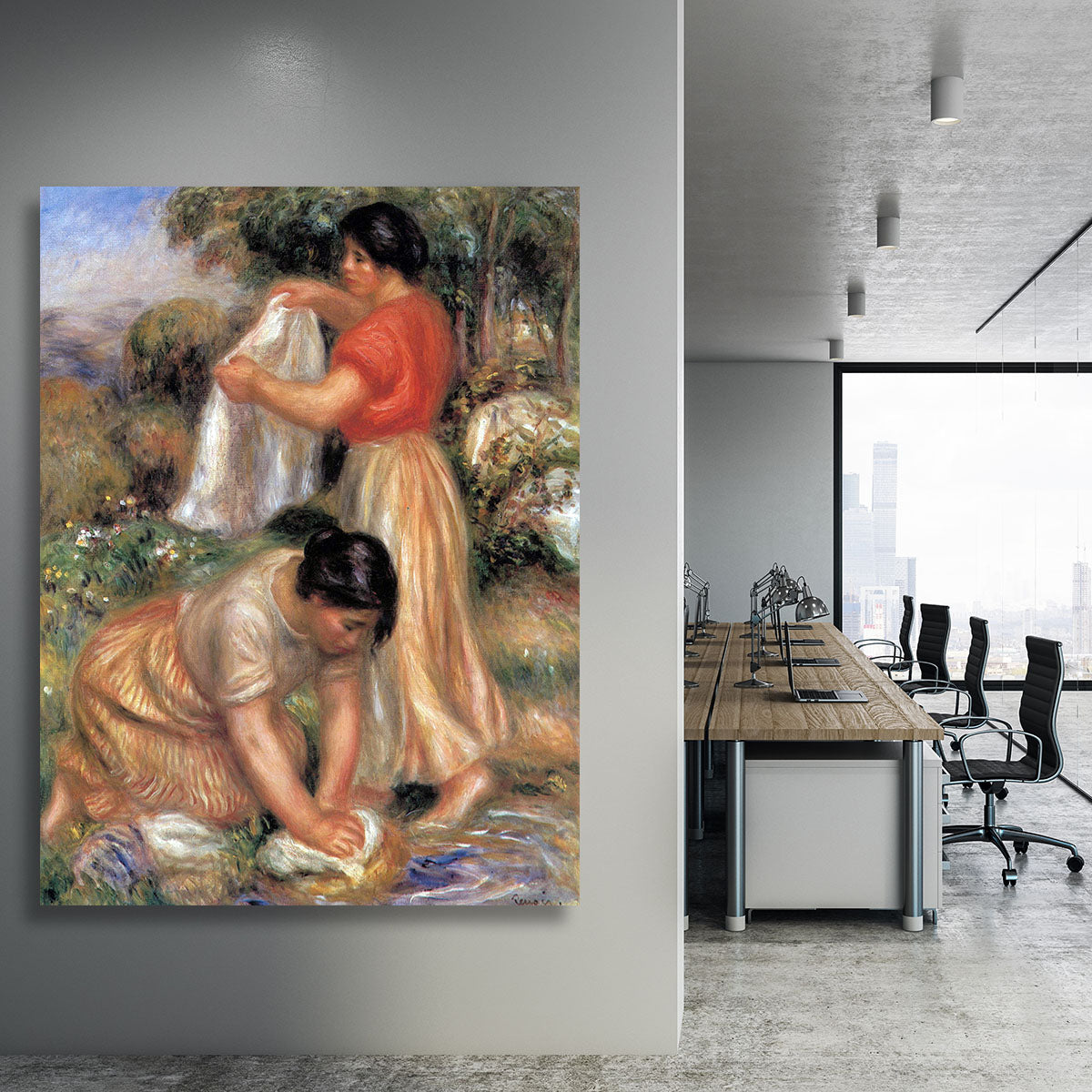Laundresses 2 by Renoir Canvas Print or Poster - Canvas Art Rocks - 3