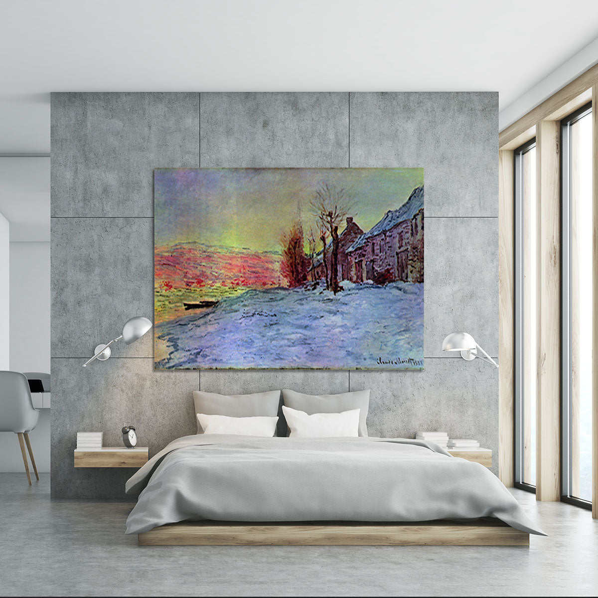 Lava Court sunshine and snow by Monet Canvas Print or Poster - Canvas Art Rocks - 5