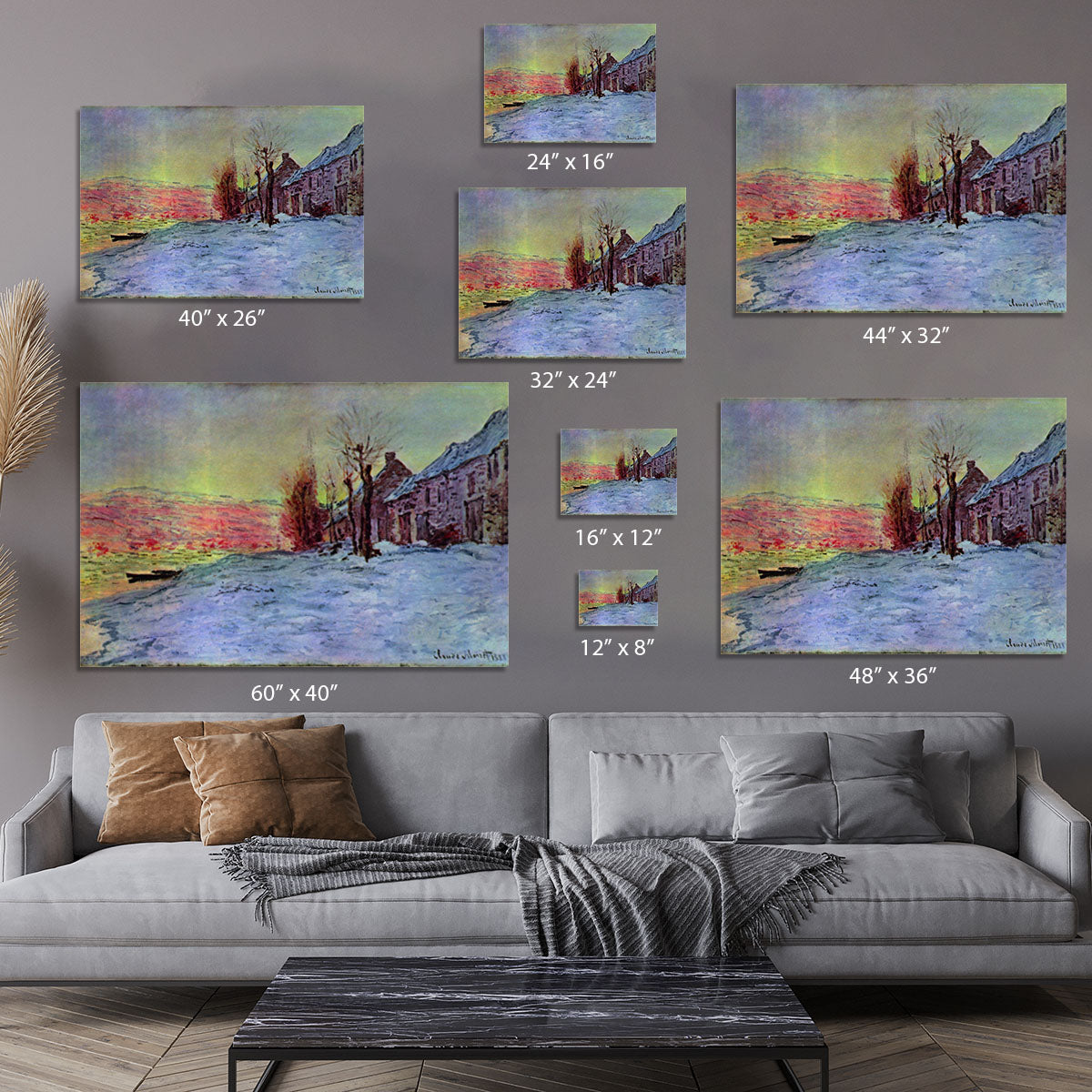 Lava Court sunshine and snow by Monet Canvas Print or Poster - Canvas Art Rocks - 7