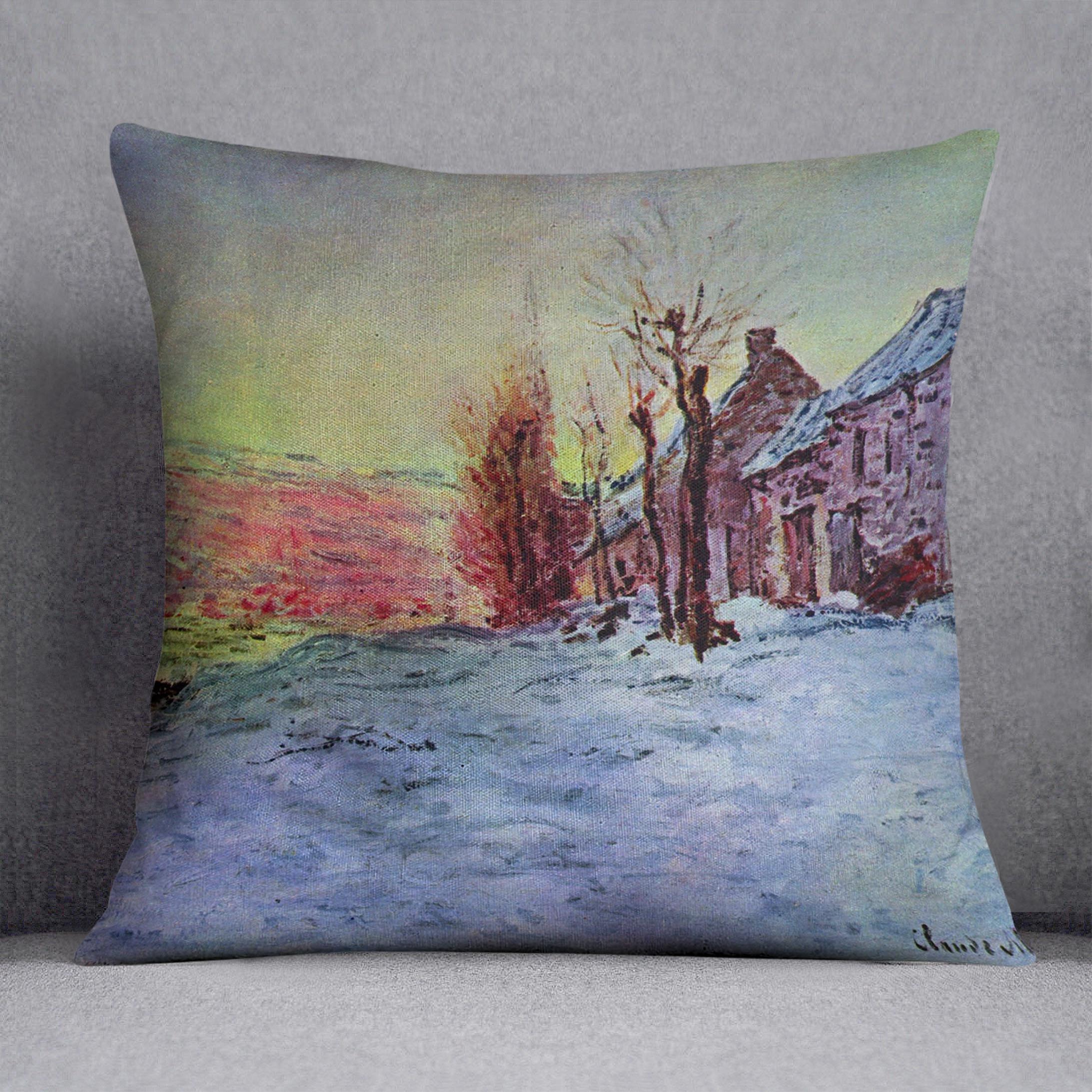 Lava Court sunshine and snow by Monet Cushion