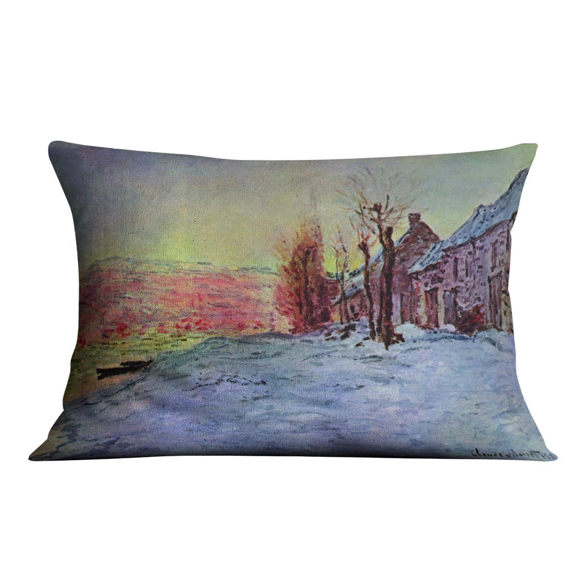 Lava Court sunshine and snow by Monet Cushion