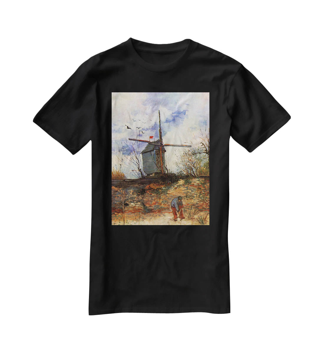 Le Moulin de la Galette 2 by Van Gogh T-Shirt - Canvas Art Rocks - 1