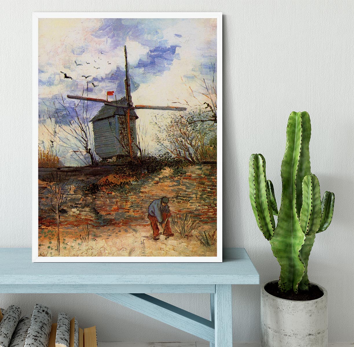 Le Moulin de la Galette 2 by Van Gogh Framed Print - Canvas Art Rocks -6