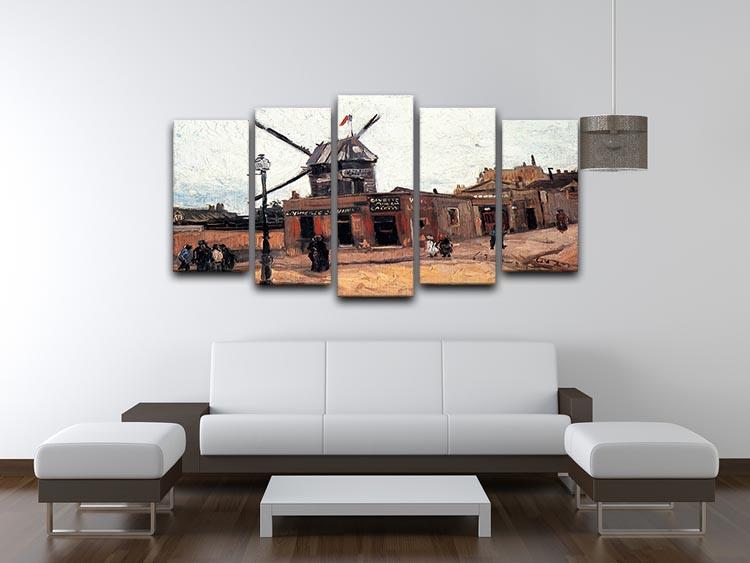 Le Moulin de la Galette 3 by Van Gogh 5 Split Panel Canvas - Canvas Art Rocks - 3