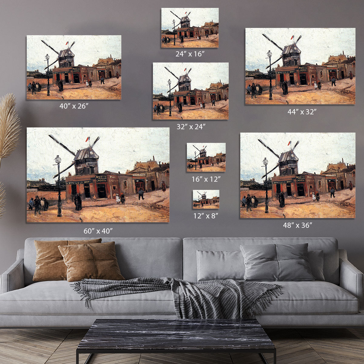 Le Moulin de la Galette 3 by Van Gogh Canvas Print or Poster - Canvas Art Rocks - 7
