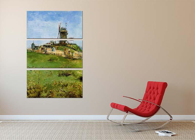 Le Moulin de la Galette 4 by Van Gogh 3 Split Panel Canvas Print - Canvas Art Rocks - 2