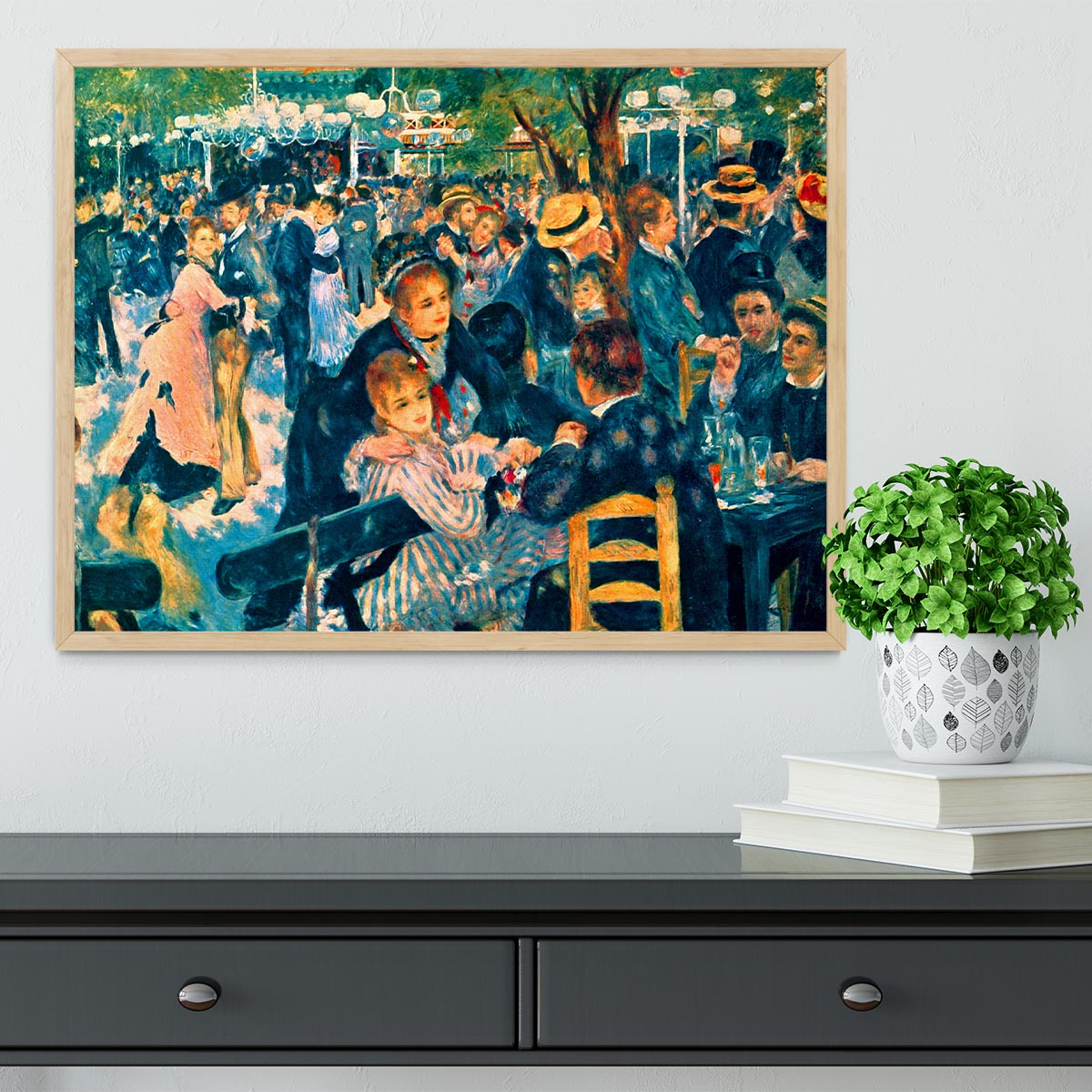 Le Moulin de la Galette Framed Print - Canvas Art Rocks - 4