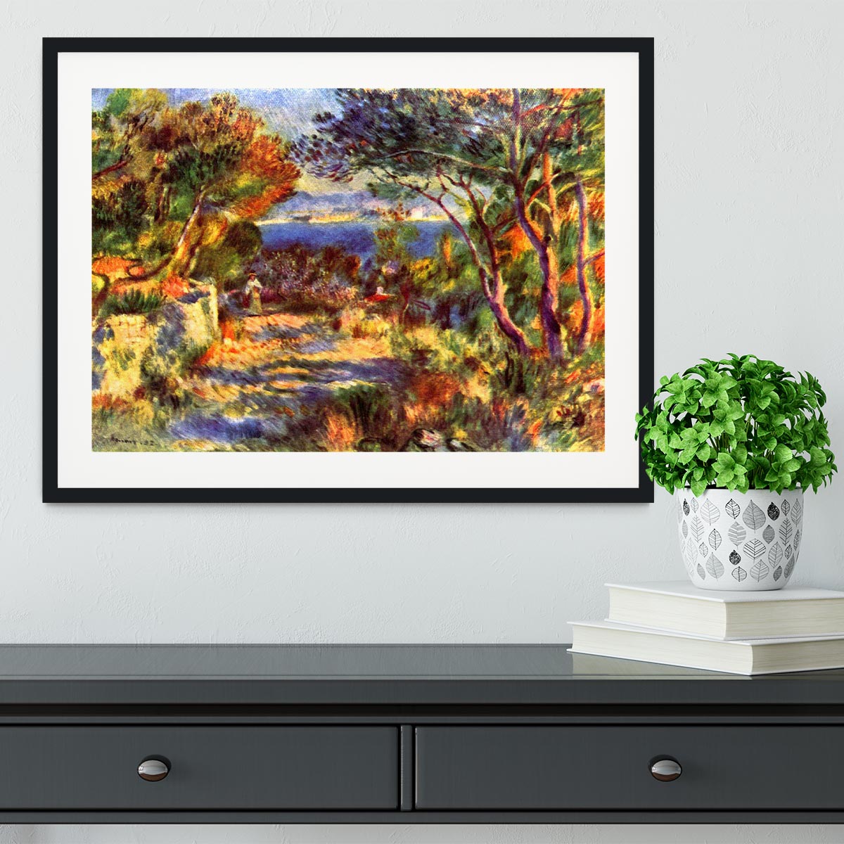 Le Staque by Renoir Framed Print - Canvas Art Rocks - 1