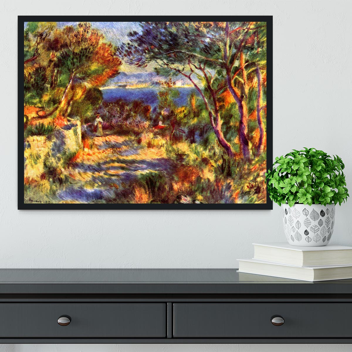 Le Staque by Renoir Framed Print - Canvas Art Rocks - 2