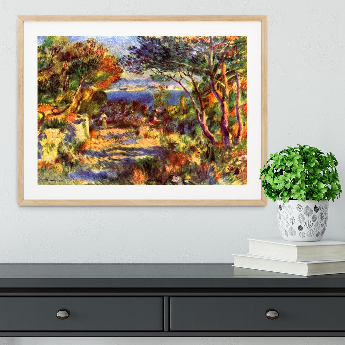 Le Staque by Renoir Framed Print - Canvas Art Rocks - 3