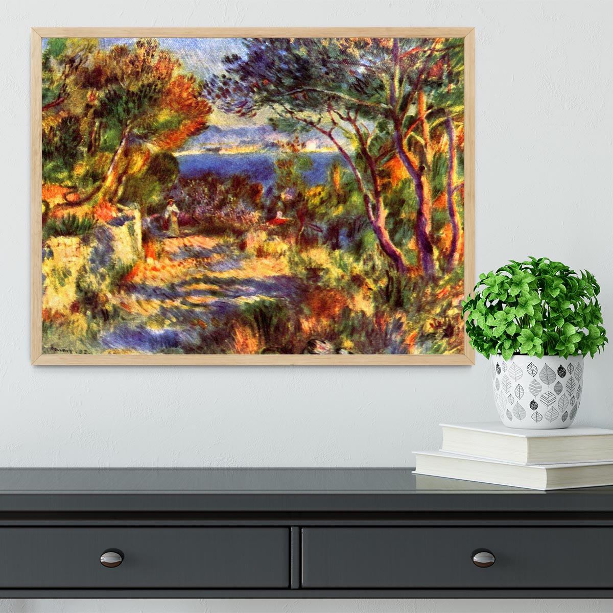 Le Staque by Renoir Framed Print - Canvas Art Rocks - 4
