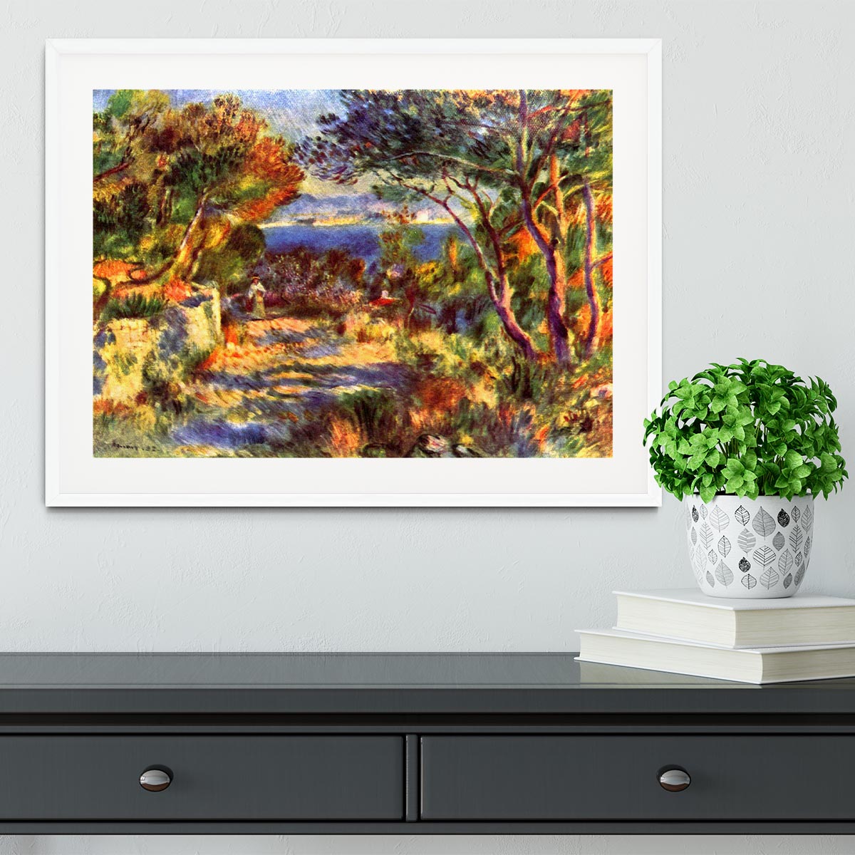 Le Staque by Renoir Framed Print - Canvas Art Rocks - 5