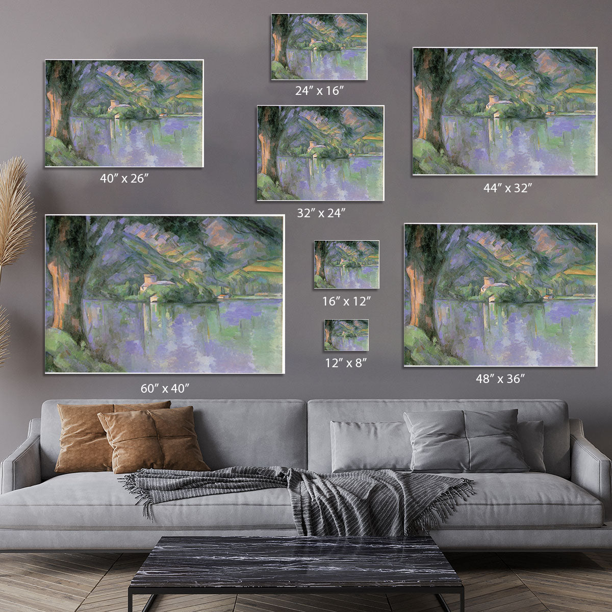 Le lac d Annecy 1896 by Cezanne Canvas Print or Poster - Canvas Art Rocks - 7