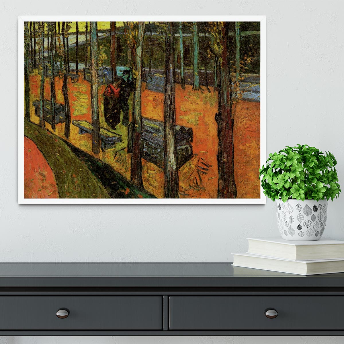 Les Alyscamps 2 by Van Gogh Framed Print - Canvas Art Rocks -6