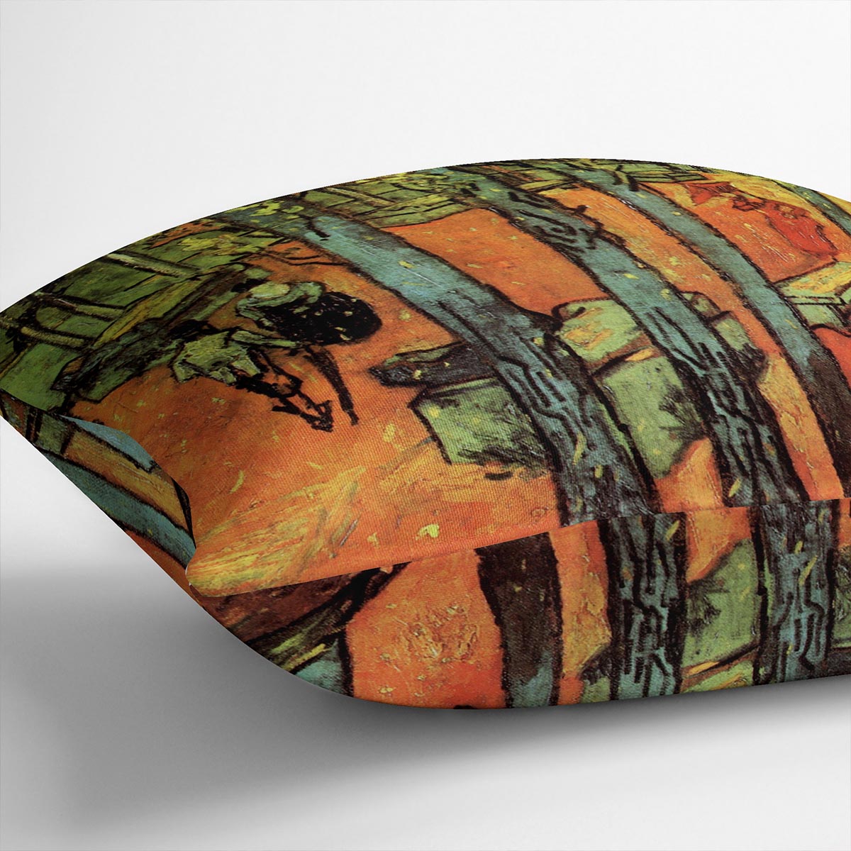 Les Alyscamps Falling Autumn Leaves by Van Gogh Cushion