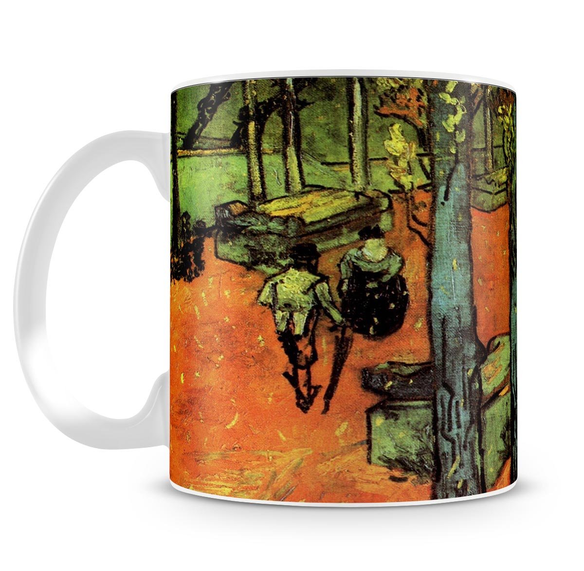 Les Alyscamps Falling Autumn Leaves by Van Gogh Mug - Canvas Art Rocks - 4