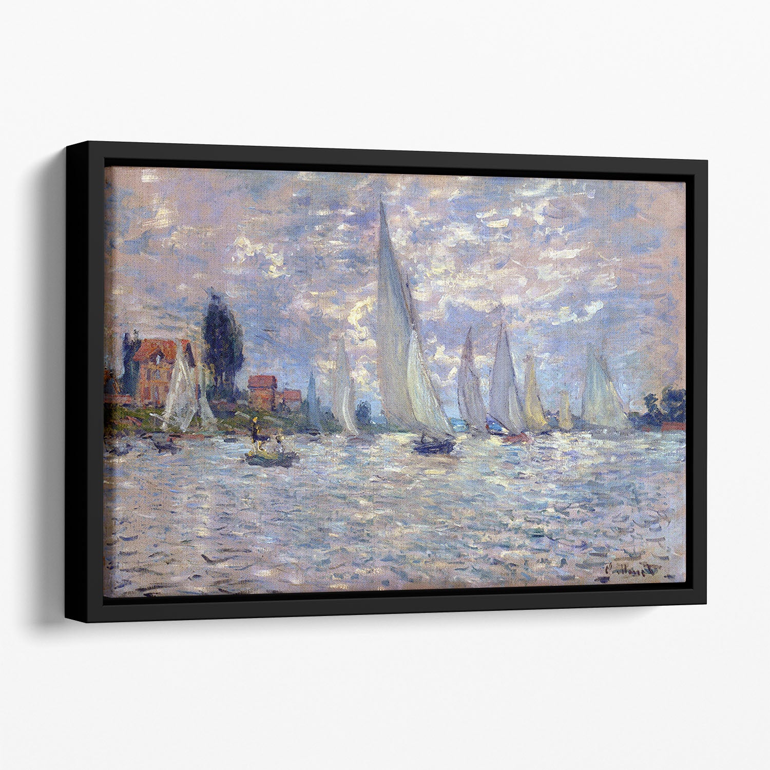 Les Barques by Monet Floating Framed Canvas
