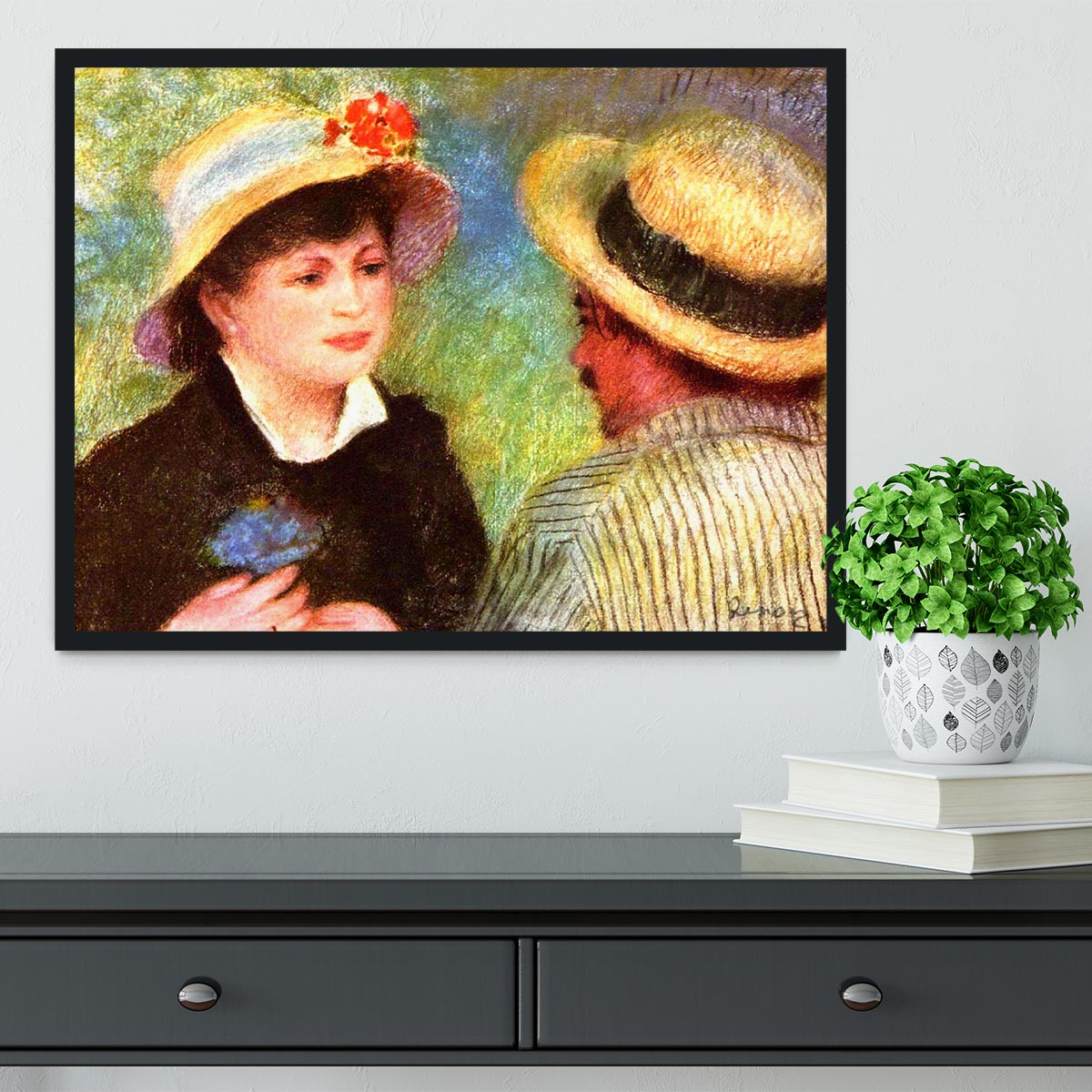 Les Canotiers by Renoir Framed Print - Canvas Art Rocks - 2