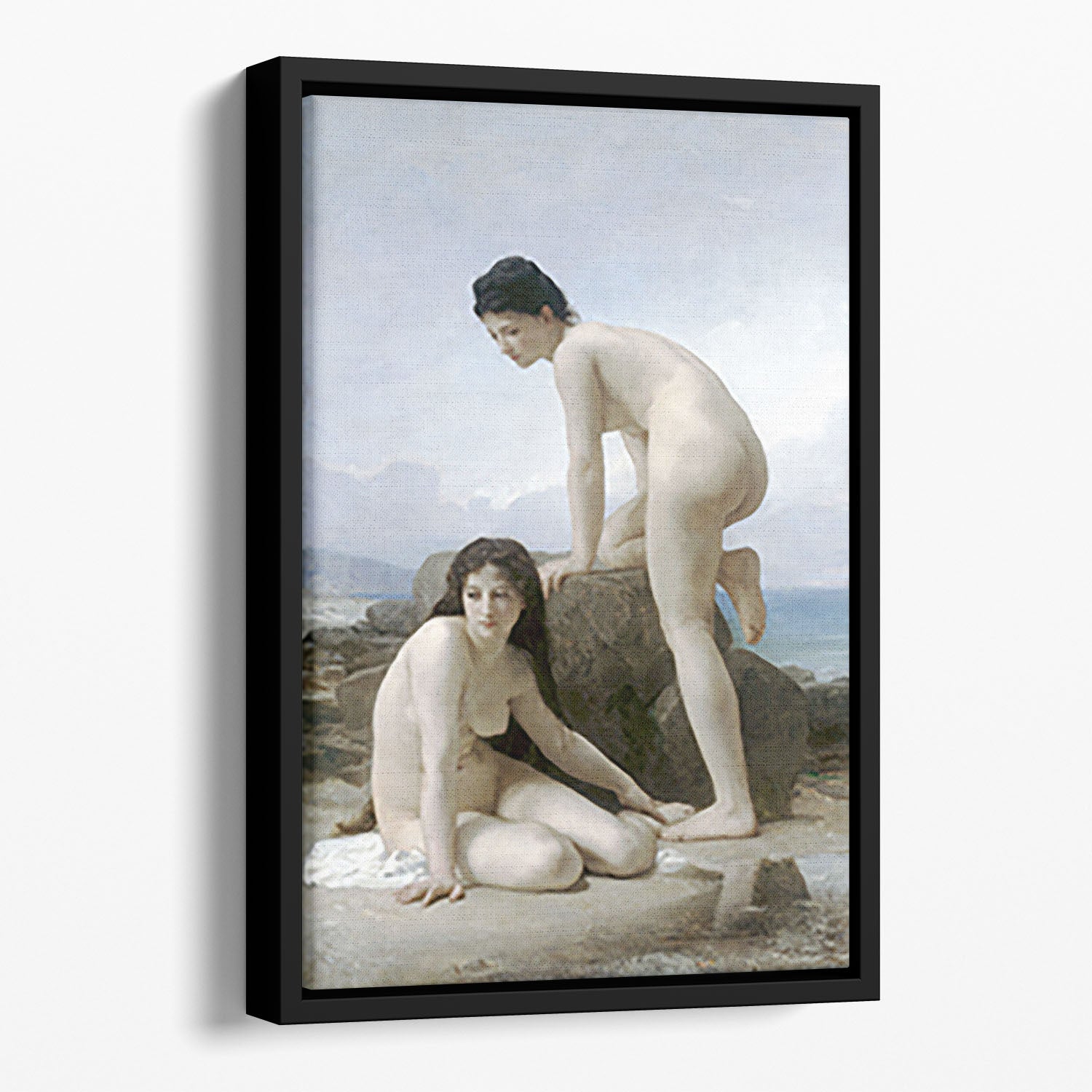 Les Deux Baigneuses By Bouguereau Floating Framed Canvas