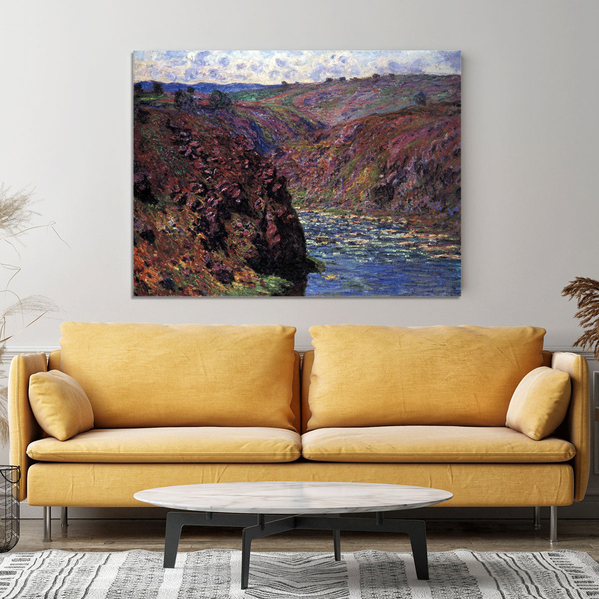 Les Eaux Semblantes in the sunlight by Monet Canvas Print or Poster - Canvas Art Rocks - 4