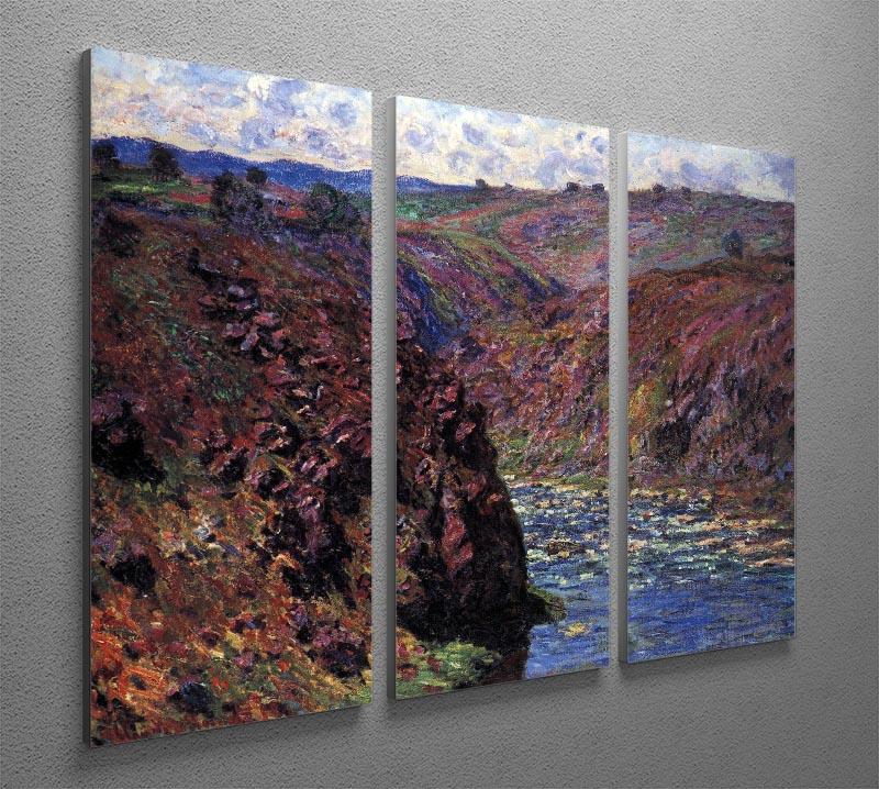 Les Eaux Semblantes in the sunlight by Monet Split Panel Canvas Print - Canvas Art Rocks - 4