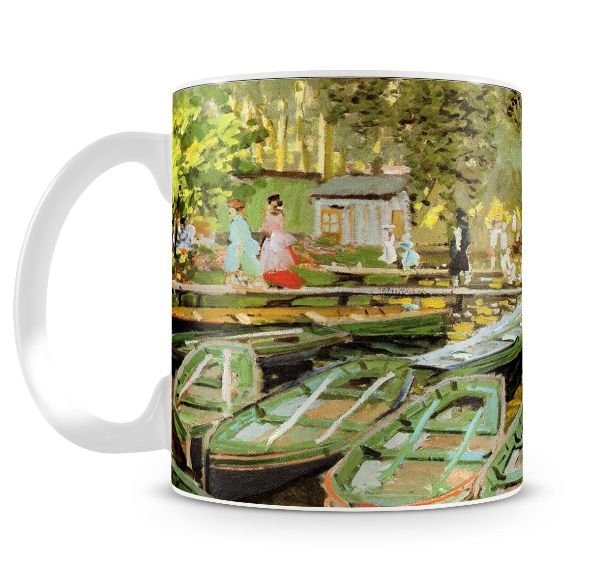 Les bain de la Grenouillere by Monet Mug - Canvas Art Rocks - 4