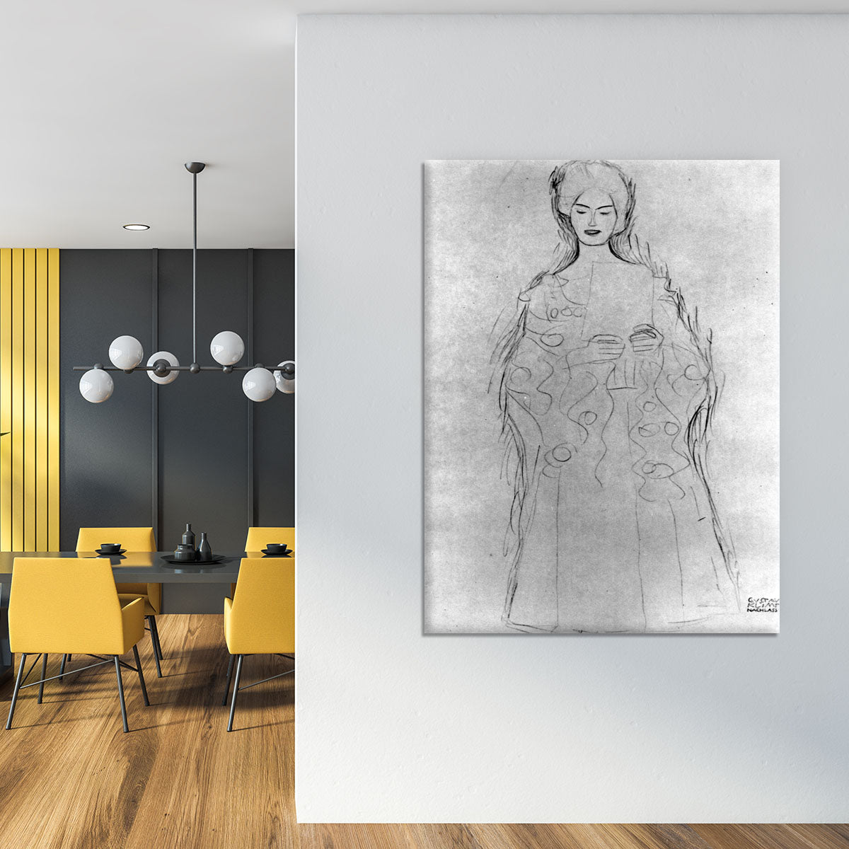 Lesendes girls II by Klimt Canvas Print or Poster - Canvas Art Rocks - 4