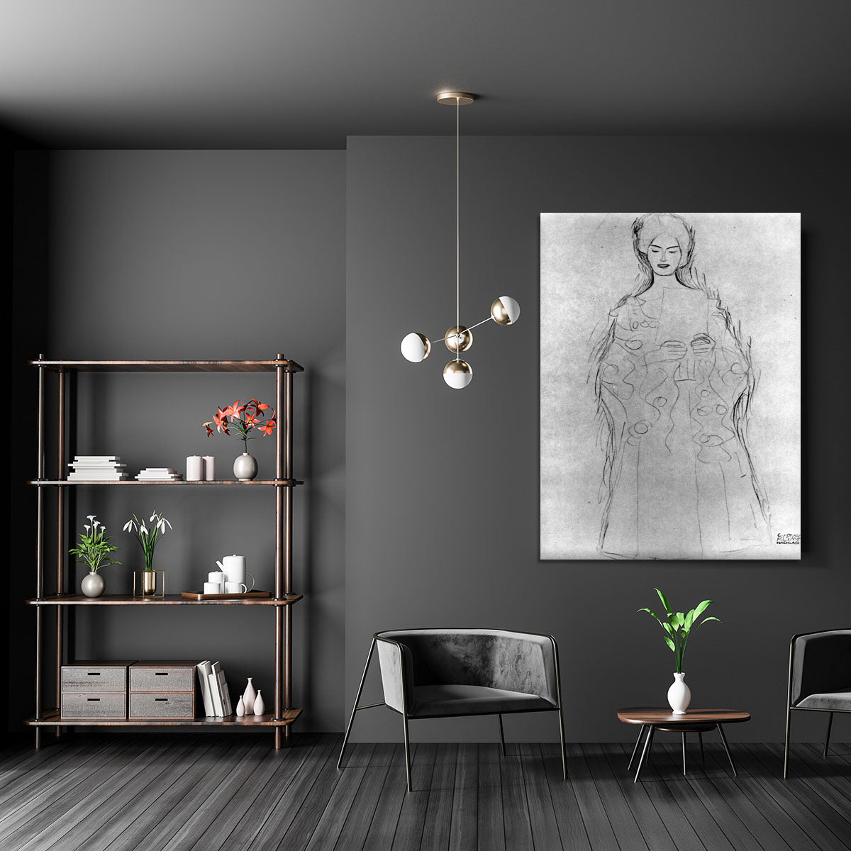 Lesendes girls II by Klimt Canvas Print or Poster - Canvas Art Rocks - 5