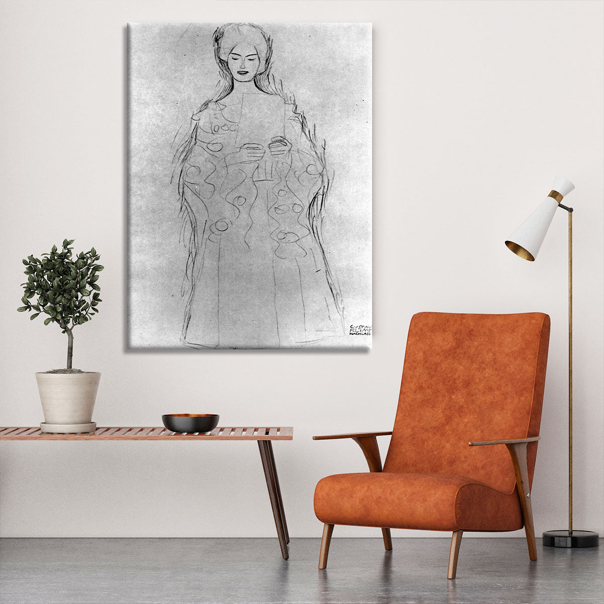 Lesendes girls II by Klimt Canvas Print or Poster - Canvas Art Rocks - 6