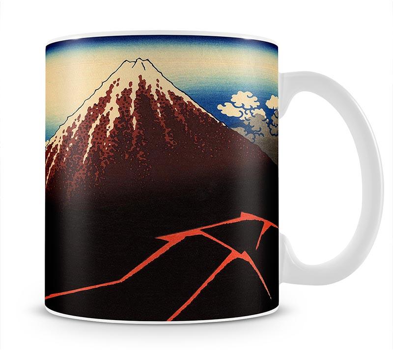 Lightning below the summit by Hokusai Mug - Canvas Art Rocks - 1