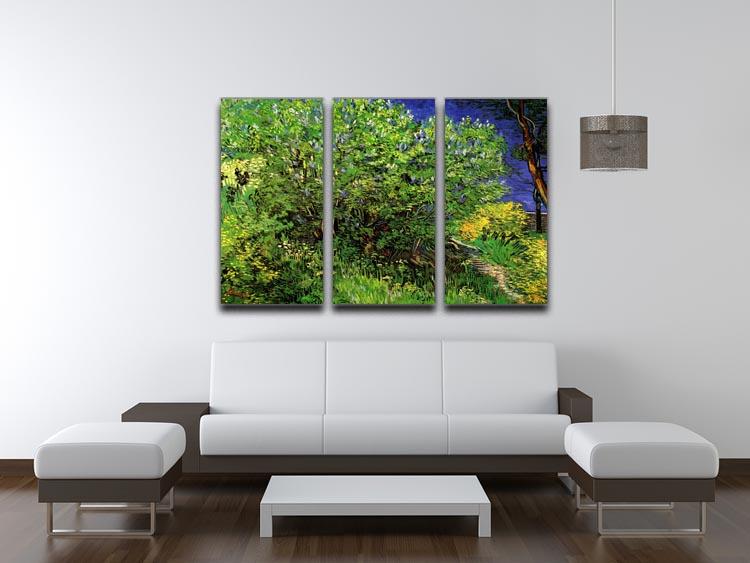 Lilacs by Van Gogh 3 Split Panel Canvas Print - Canvas Art Rocks - 4