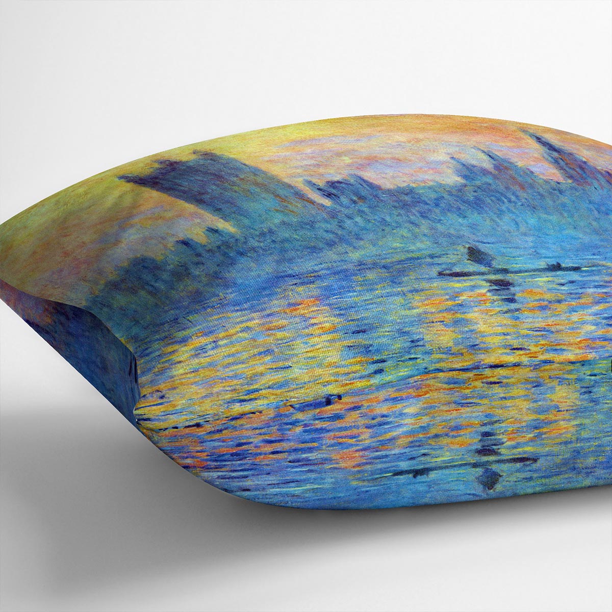 London Parliament in Winter by Monet Cushion